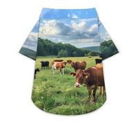 Farmhouse Cows Cute Pet T-Shirts Dog Shirt Clothes Funny Beach Pullover Cat Sweatshirt For Small Pets 2XL
