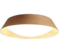 Farmhouse Decoration Home Dimmable LED Flush Mount Ceiling Light Bronze 17 INCH Rustic Round Wood for Hallway Vintage Large Ceiling Lamp for Bedroom Kitchen Island Living Room