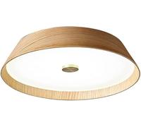Farmhouse Decoration Home Dimmable LED Flush Mount Ceiling Light Bronze 17 INCH Rustic Round Wood for Hallway Vintage Large Ceiling Lamp for Bedroom Kitchen Island Living Room