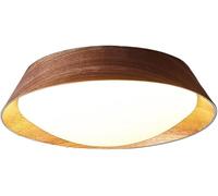 Farmhouse Decoration Home Dimmable LED Flush Mount Ceiling Light Bronze 17 INCH Rustic Round Wood for Hallway Vintage Large Ceiling Lamp for Bedroom Kitchen Island Living Room