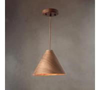 Farmhouse Decoration Wood Pendant Lights Kitchen Island Rustic Cone Hanging Lamp Retro V-intage Single Ceiling Lamp Large Antique Chaner for Dining Room Bedroom Restaurant,Pendant Lights
