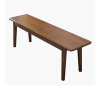 Farmhouse Dining Bench Outdoor Solid Wood Entryway Seat Versatile Bedside & Hallway Furniture 39.4in Brown Wood Bench for Dining Room & Living Room