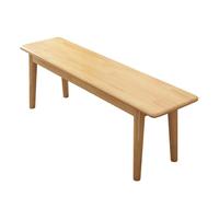 Farmhouse Dining Bench Solid Wood Entryway & Outdoor Bench 63in Bedside Seating for Living Room Hallway Bedroom - Light Brown & Stylish