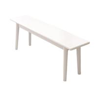 Farmhouse Dining Bench Solid Wood Outdoor Entryway Seat Versatile Bedside & Living Room Furniture 80cm (31.5in) White Rustic Bench for Hallway & Bedroom