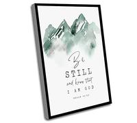 Farmhouse Dining Room Decor,Be Still And Know That I Am God Psalm 46 10 Watercolor Bible Verse Wall Art Scripture Printable Baptism Gift Christian Farmhouse Sign Boy,12x16 Inch UnFramed Wall Art
