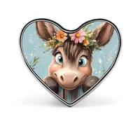 Farmhouse Donkey Floral Heart Badge Funny Lapel Pins Personalized Button Brooch Pin for Clothing Bag Accessories