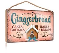 Farmhouse Door Decor Gingerbread Cakes Cookies Bakes Breads. Bar Signs For Man Cave Pool Decorations Outdoor(23X35CM)