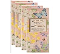 Farmhouse English Biscuits Delicious Flavours of Milk Chocolate Chip Strawberry Clotted Cream 150g, Perfect loving Gift on Mothers, Fathers day (Pack of 4 (150g), Strawberry Clotted Cream)
