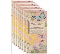 Farmhouse English Biscuits Delicious Flavours of Milk Chocolate Chip Strawberry Clotted Cream 150g, Perfect loving Gift on Mothers, Fathers day (Pack of 8 (150g), Strawberry Clotted Cream)