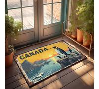 Farmhouse Front Porch Decor Canada: Penguins By The Sunset Coastline Doormat Bar Decor For Home Home Decor For Men(40X60CM)