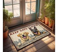 Farmhouse Front Porch Decor Keep Gate Closed: A Dog'S Best Friend'S Warning Sign Doormat Bar Decor For Home Home Decor For Men(40X60CM)