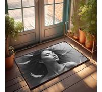 Farmhouse Front Porch Decor Whispering Feathers: A Dreamy Portrait In Black And White Doormat Bar Decor For Home Home Decor For Men(65X90CM)