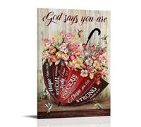Farmhouse God Says You Are Vintage Style Poster Set - Wall Decor, Aesthetic Canvas Painting for A Cozy Homer 24x36inch(60x90cm)
