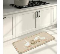Farmhouse Goose Kitchen Mats for Floor, Rustic Country Style Soft Mats, Spring Cushioned Comfort Washable Decor Rugs for Kitchen Sinks Laundryroom Bathroom 16x47 Inch