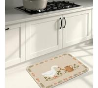 Farmhouse Goose Kitchen Mats for Floor, Rustic Country Style Soft Mats, Spring Cushioned Comfort Washable Decor Rugs for Kitchen Sinks Laundryroom Bathroom 20x31 Inch