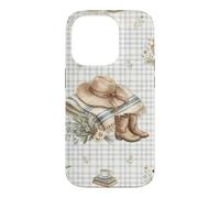 Farmhouse Hat Boots Sheep Hedgehog Country Watercolor Case for iPhone 14 Pro