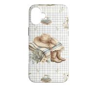 Farmhouse Hat Boots Sheep Hedgehog Country Watercolor Case for iPhone 16 Plus