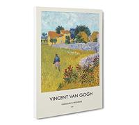 Farmhouse In Provence By Vincent Van Gogh Canvas Print | Gallery Wrapped 30mm Frame Wall Art | 24x16 inches | Ready to Hang | Impressionist Picture | Living Room Bedroom Lounge Office