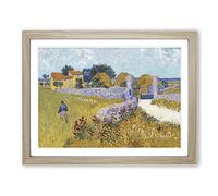 Farmhouse In Provence By Vincent Van Gogh Classic Painting Framed Print | A3 Oak Framed Wall Art | Ready to Hang | Farmhouse Historical Picture | Living Room Bedroom Lounge Office