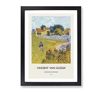 Farmhouse In Provence By Vincent Van Gogh Exhibition Museum Painting Framed Print | A3 Black Framed Wall Art | Ready to Hang | Farmhouse Historical Picture | Living Room Bedroom Lounge Office