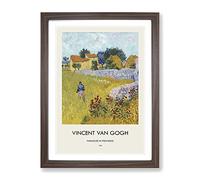 Farmhouse In Provence By Vincent Van Gogh Exhibition Museum Painting Framed Print | A3 Walnut Framed Wall Art | Ready to Hang | Farmhouse Historical Picture | Living Room Bedroom Lounge Office