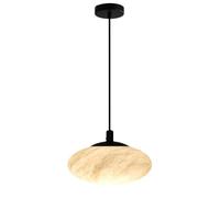 Farmhouse LED Pendant Light Fixtures, All Copper Pendant Lamp With Oval Alabaster, 3000K Warm Light Hanging Lighting For Kitchen Island, Bedroom, Bathroom
