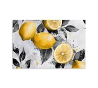Farmhouse Lemon Fruit Canvas Wall Art, Rustic Yellow Artwork Painting Pictures, Wall Art Hanging Paintings for Kitchen Dining Room Restaurant Decoration 12x18inch(30x45cm)