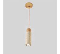 Farmhouse Linear Light Fixture Compatible with Kitchen Island Natural Travertine Ste27 Ceiling Lamp Modern Decor Long Strip Hanging Lamp Modern Minimalist Light/Log Color