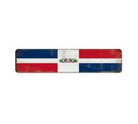 Farmhouse Metal Tin Sign Dominican Republic Wall Decor Aluminum Metal Sign for Garden Kitchen Outside Gift Flag for Traveler Art Poster Gift for Cabin 4x18 Inch
