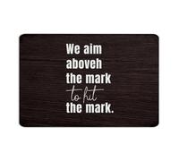 Farmhouse Metal Tin Sign We Aim Above The Mark to Hit The Mark Room Decor for Men Metal Plaque for Men Terrace Indoor Art Poster Gift for Office 8x12 Inch