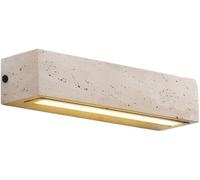 Farmhouse Modern Wall Light Natural Travertine Linear Indoor Outdoor Wall Sconce for Entryway Porch Balcony Lounge Staise LED