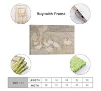 Farmhouse Nursery Duck PaintingsClassic Aesthetic Poster Decorative Painting Canvas Wall Art Living Room Poster Bedroom PaintingFrame-style 16x24inch(40x60cm)