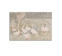 Farmhouse Nursery Duck PaintingsClassic Aesthetic Poster Decorative Painting Canvas Wall Art Living Room Poster Bedroom PaintingUnframe-style 16x24inch(40x60cm)