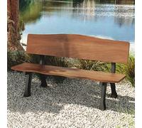 Farmhouse Outdoor Garden Bench - Commercial Grade Durable Park Bench for Garden Porch & Patio