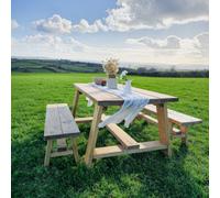 Farmhouse Outdoor Table With Timber Legs (Table Only, 140Cm)