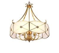 Farmhouse Pendant Lighting Fixture Brass Pendant Lighting Transparent Glass Globe Chandelier Birdcage Hanging Ceiling Light for Dinning Room Bedroom,Copper,65X62Cm(26X24Inch)