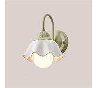 Farmhouse Retro Ceramics Shade Wall Mount Lamp, Wall Sconce Light Compatible with Bedroom Bedside Decoration Wall Lamp Living Room LED Wall Lighting