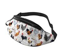 Farmhouse Rooster Chicken Fanny Pack Sport Casual Waist Pack for Women Men Fashionable