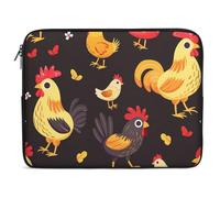 Farmhouse Rooster Chicken Hen Laptop Case Sleeve Bag 12inch Durable Shockproof Protective Computer Carrying Cover Briefcase
