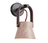 Farmhouse Rustic Travertine Wall Mounted Lamp Modern Stwall Sconce Modern Marble Wall Mounted Bathroom Light Mid Century Lighting for Bedroom Living Room Bedside/Brown