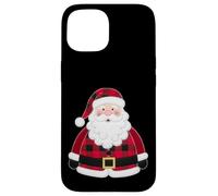 Farmhouse Santa Cozy Red Buffalo Check Holiday Case for iPhone 15