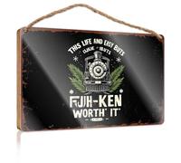 Farmhouse Signs Steam Into Adventure: Fujikien Worth It Ale Poster Wooded Sign Bosses Day Decorations Pool Decorations Outdoor(20X30CM)