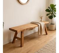 Farmhouse Solid Wood Bench for Entryway & Dining Room Armrest-Free Indoor Seating Rustic Sle 80x25x45cm Perfect for Bedroom & Dining Spaces