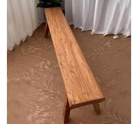 Farmhouse Solid Wood Indoor Bench Short Dining Table Seating Natural Entryway Table Rustic Living Room Furniture Asian Style 140x26x45cm Bench