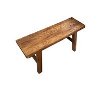 Farmhouse Solid Wood Narrow Bench Natural Finish Indoor Seating Versatile Shoe Bench for Hallway Garden Kitchen Dining Room - 80cm/31in