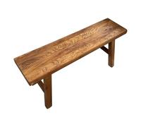 Farmhouse Solid Wood Narrow Bench Natural Finish Indoor Shoe & Bed Bench for Hallway Garden Kitchen & Dining Room - 39in Rustic Furniture Accent Piece