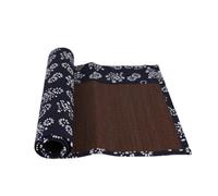 Farmhouse Style Bamboo Table Runner, Japanese Hand-woven Tablemat With Pattern,Heat Insulation Washable Place Mats For Home Restaurant Decor(Brown,30x90cm)