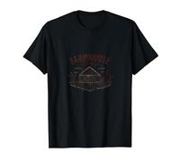 Farmhouse Style Rustic Barn Scene Vintage Country Decor T-Shirt, Men, Black, M