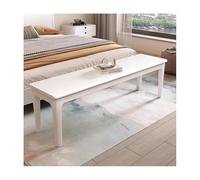Farmhouse Style Wooden Bench for Entryway & Dining Room100 cm Design with No ArmsVersatile Seating for Bedroom Living Room & HallwayElegant White Finish