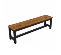 Farmhouse Style Wooden Indoor Dining BenchEntryway Shoe Storage or Living Room SeatingDark Brown & Black100x30x45cmPerfect for End of Bed Use